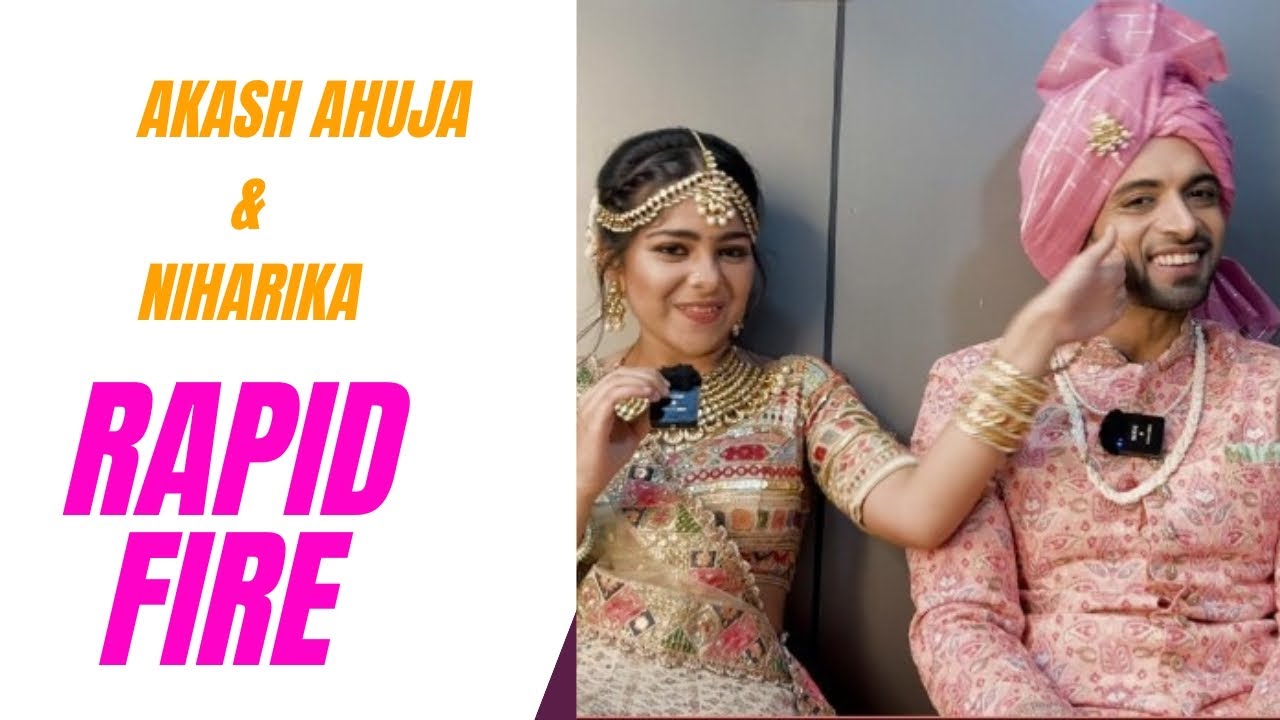 faltu fame Akash ahuja & niharika choksey playing a rapid fir game exclusive with Telly magic 🤹