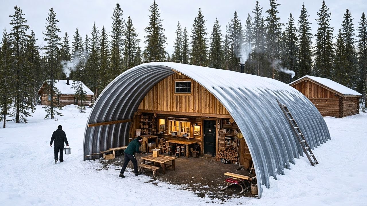 They Laughed at His Cabin Built Under a Steel Arch — Then It Survived the Harshest Winter