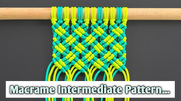 DIY Macrame Tutorial - Intermediate Pattern Using Double Half Hitch Knot | Easy Macrame Pattern
