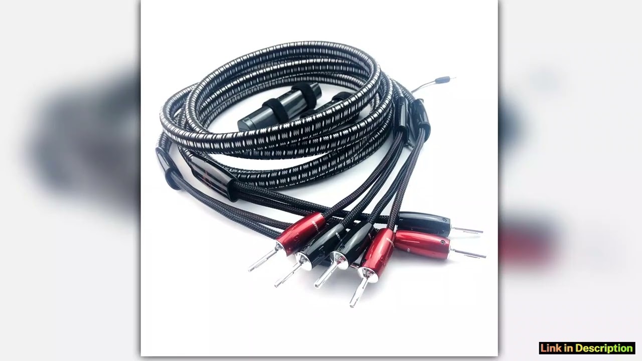 Pair K2 HiFi Audio Speaker Cable NEW 72V Battery Silver Banana or Spade Plug Bi Wire or Single Wire