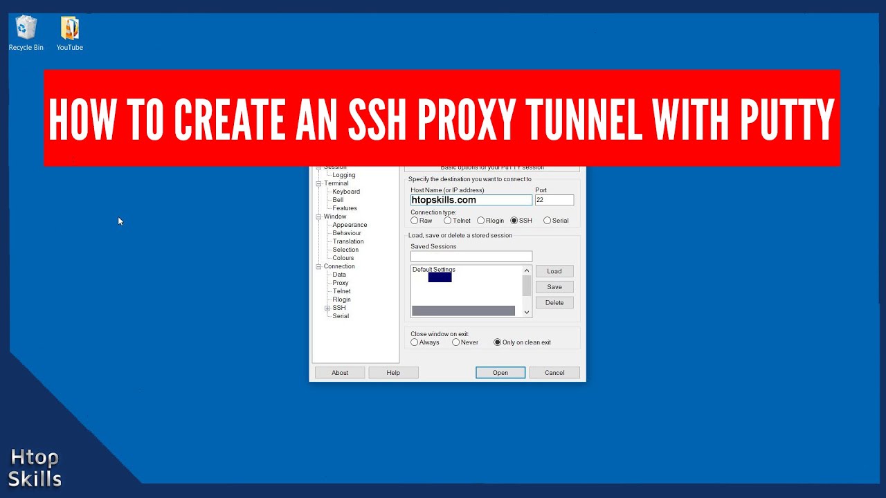  Update  How to create an SSH Proxy Tunnel with Putty
