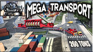 MASSIVE 260 TONS LOAD Across 3 HUGE BRIDGES  Euro Truck Simulator   Moza R9 Mega Transport