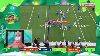 Patrick Star ROASTS Russell Wilson after throwing INT | NFL Nickmas Game on Nickelodeon 2022 screenshot 4