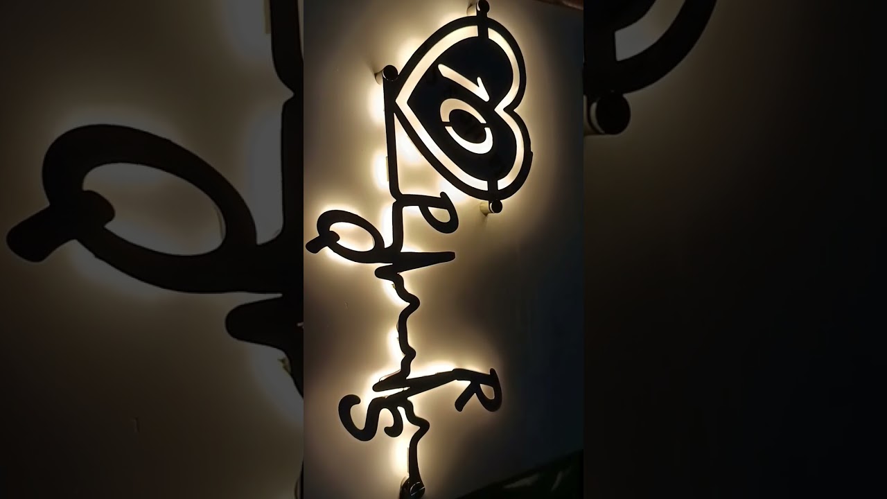 matel laser cutout at factory price with led | The Name Plate | 