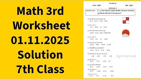 7th Class Math CEP 3rd worksheet Bilingual Solution 2025