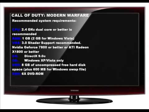Call of Duty Modern Warfare System Requirements  YouTube