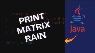 How to Print Matrix Rain in Java 2025?