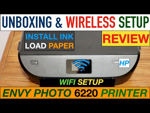 HP Envy Photo 6220 Setup, Unboxing, Wireless Setup, Install Ink, Load Paper & Review.
