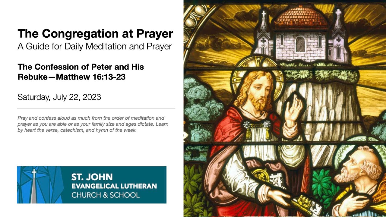The Confession of Peter and His Rebuke—Matthew 16:13-23 - YouTube