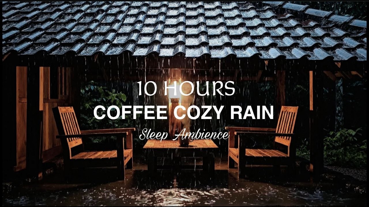 Cozy Rainy Night in Wooden Cabin ☕🌧️ Relaxing Rain Sounds for Sleep ...