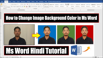 how to Remove & Change Image Background Color in Microsoft Word Word | MS Word Image Editing
