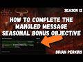Mangled Message - How to complete - 2 minute video