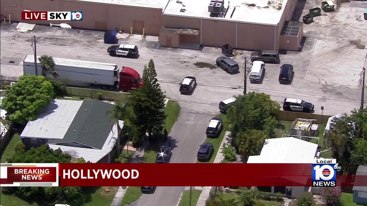 Police officers investigate suspicious device in Hollywood