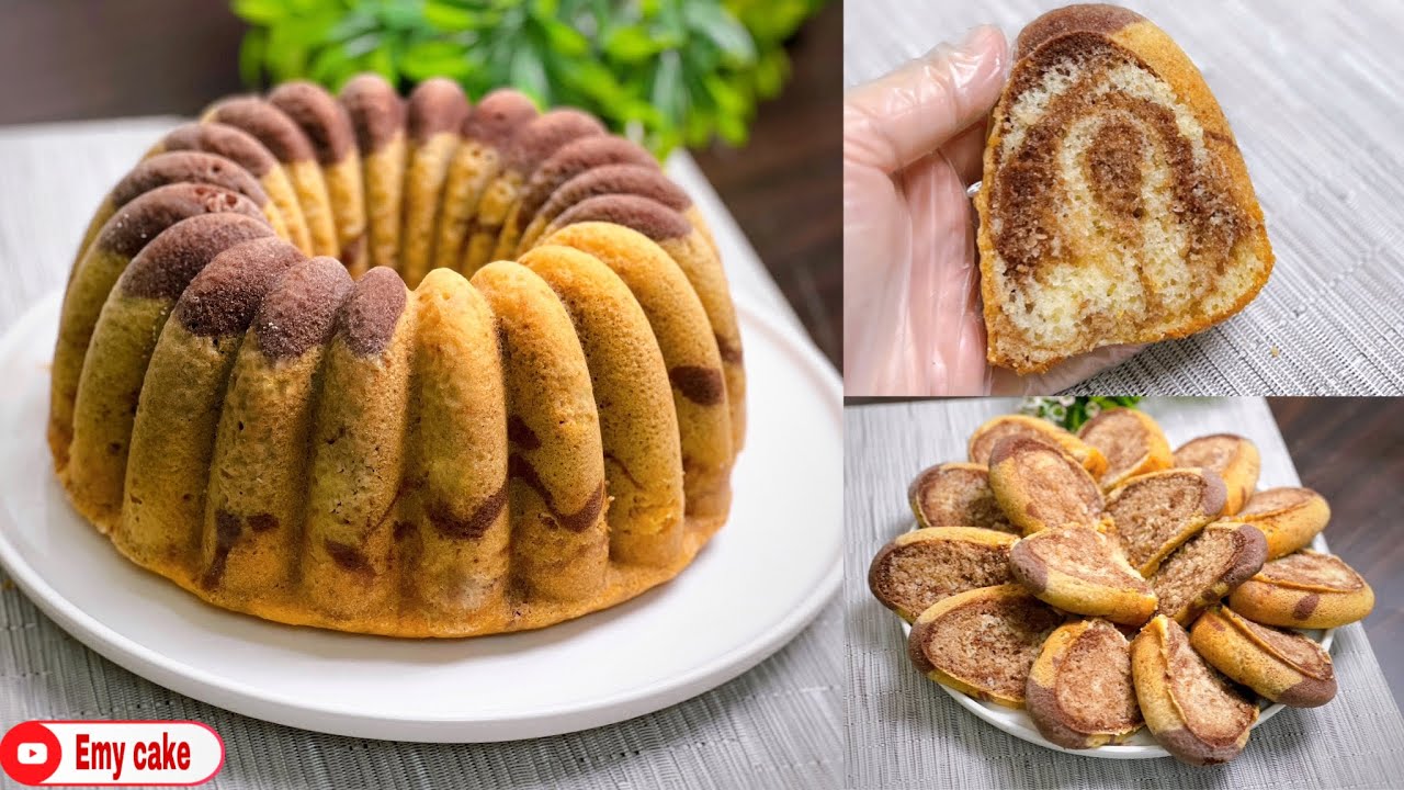 كيك الشاي اليومي (ماربل كيك ) بثلاث بيضات هشه جداً بقوام قطني👌🏻بمكونات كلها بالبيت #ماربل_كيك