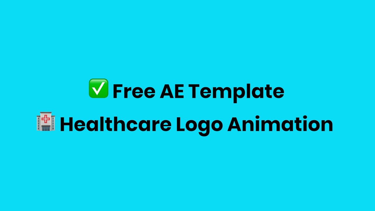 Free Health Care Logo Animation in After Effects | Download AE Template ...