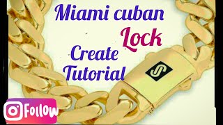 Matrix 9 how to make a gold Miami cuban lock create full tutorial screenshot 5