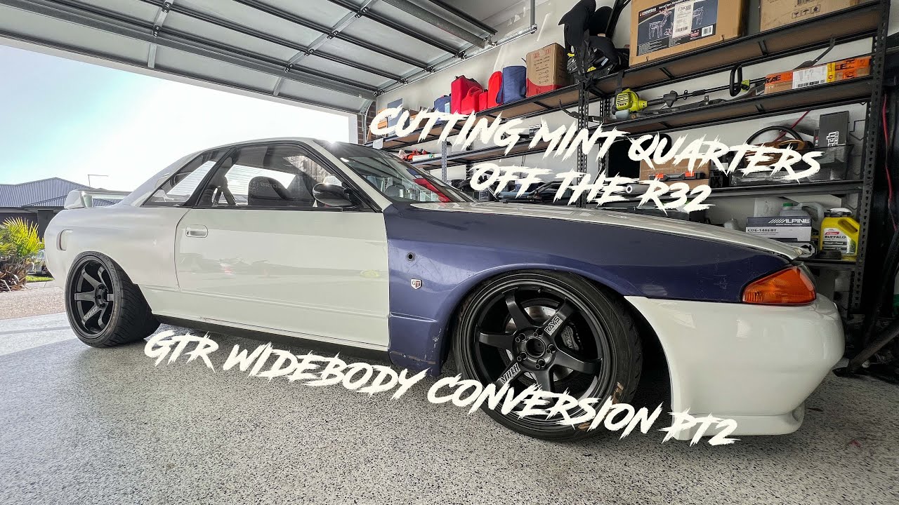 CUTTING MINT QUARTER PANELS OFF THE TURBO THRDS R32, GTR WIDEBODY - PT2