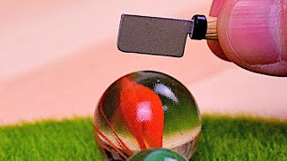 Make Chocolate From Marbles / Stop Motion Cooking & ASMR / Miniature