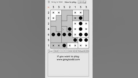 Grey is Odd - Today grids. Solution level 4 7X7 dated 04-01-2024