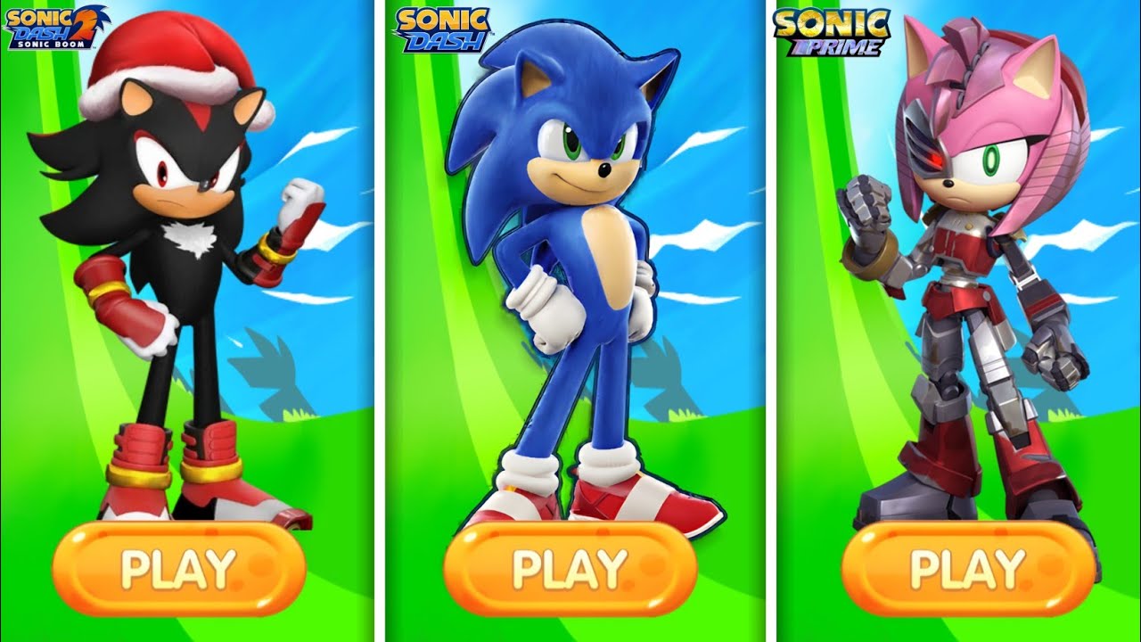 Sonic Dash Vs Sonic Boom Vs Sonic Prime Dash - Gameplay Speed Battle 💎 ...