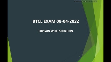 BTCL EXAM SOLUTION 2022 - Redesign Engineering