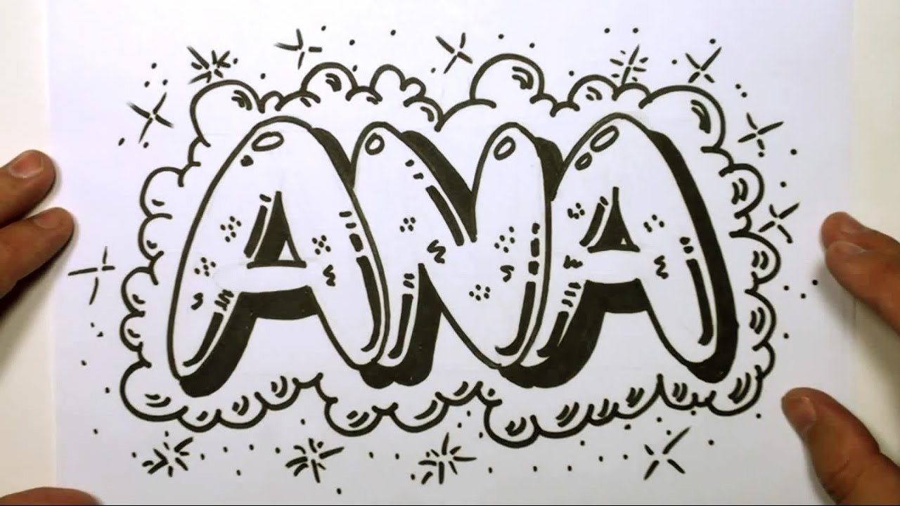 how to draw graffiti bubble letters on paper
