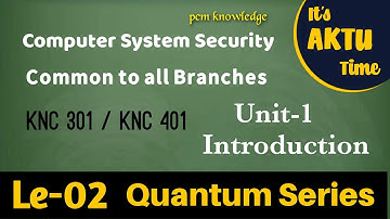 L-02 | Computer System Security | Quantum Series | Introductions