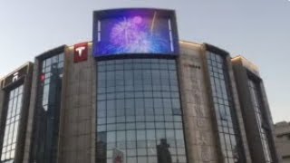 Yulong Innovation Building Media Facade E10A led mesh Screen Advertising Project
