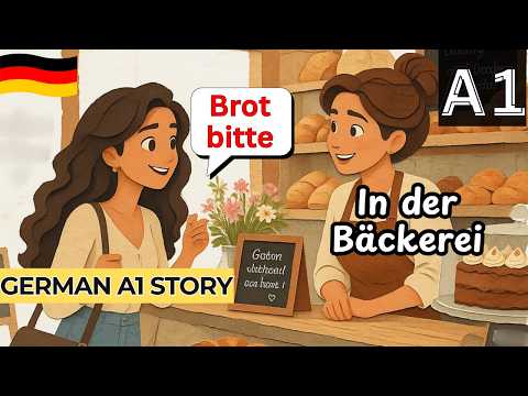 Learn German A1 | Slow German Story: At the Bakery (With English Subtitles)