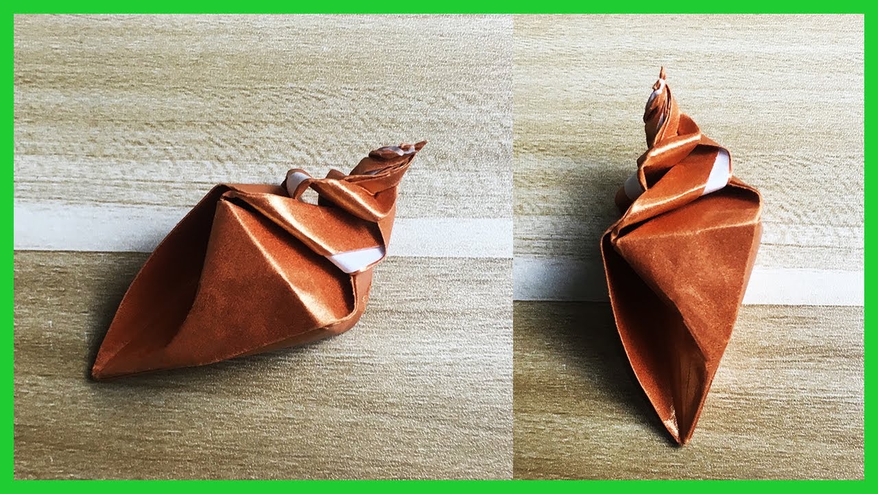 Origami Seashell How to Make a Paper Shell (Easy Tutorial) in 2020