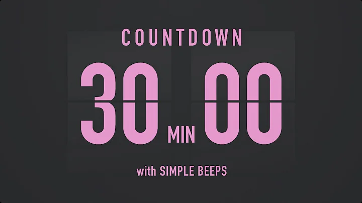 30 Minute Countdown Timer ⏳ Flip Clock with Simple Beeps 💕🖤