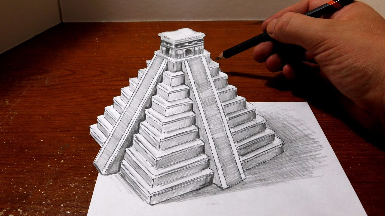 Mayan Pyramids Drawings