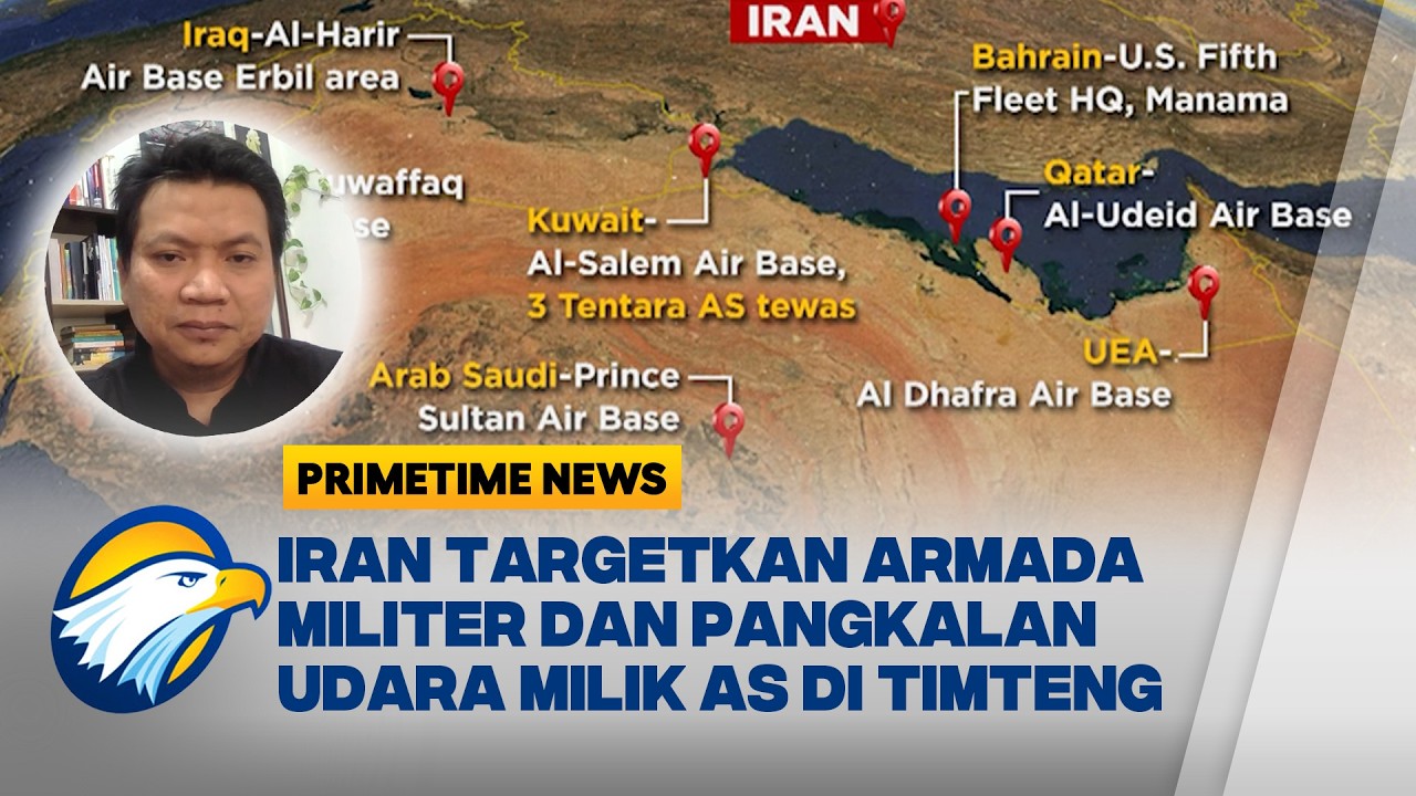 Jaringan Pangkalan AS di Seluruh Timur Tengah Porak-Poranda dihantam Rudal Iran - [Primetime News]