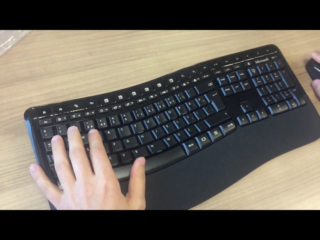 Microsoft Comfort 5050 wireless keyboard unbox and review 