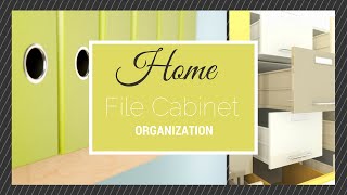 Home File Cabinet Organization
