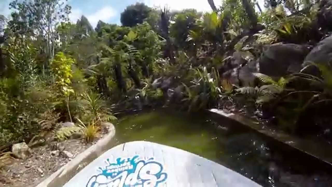 The Big Splash water ride at Rainbow Springs in Rotorua, New Zealand