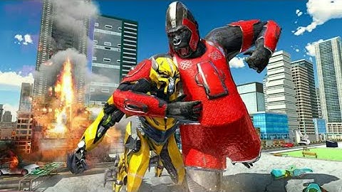 Robot Transforming Gorilla Attack: Gorilla Games || By Turbo Dreamz || Android Gameplay