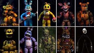 FNAF 1, 2, 3, 4 Full HD Jumpscares / All Extra Contents
