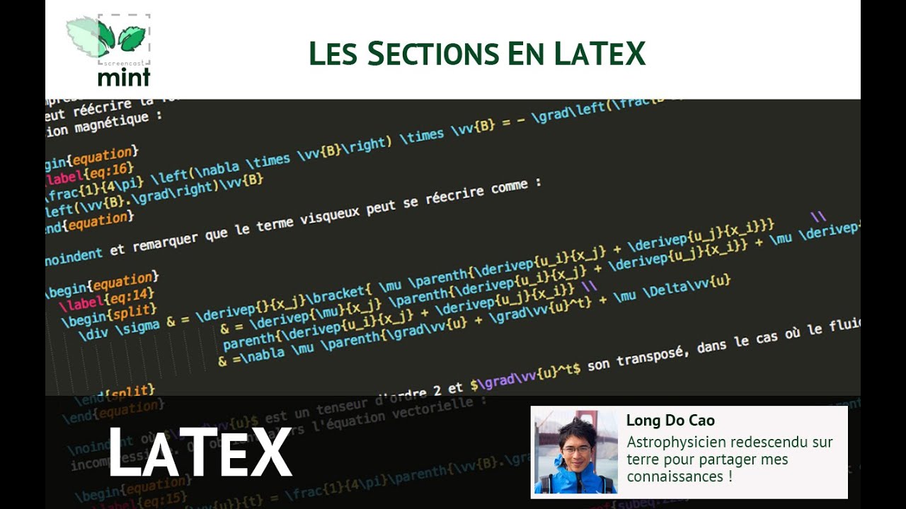 Sectionnez intelligemment votre document avec latex youtube