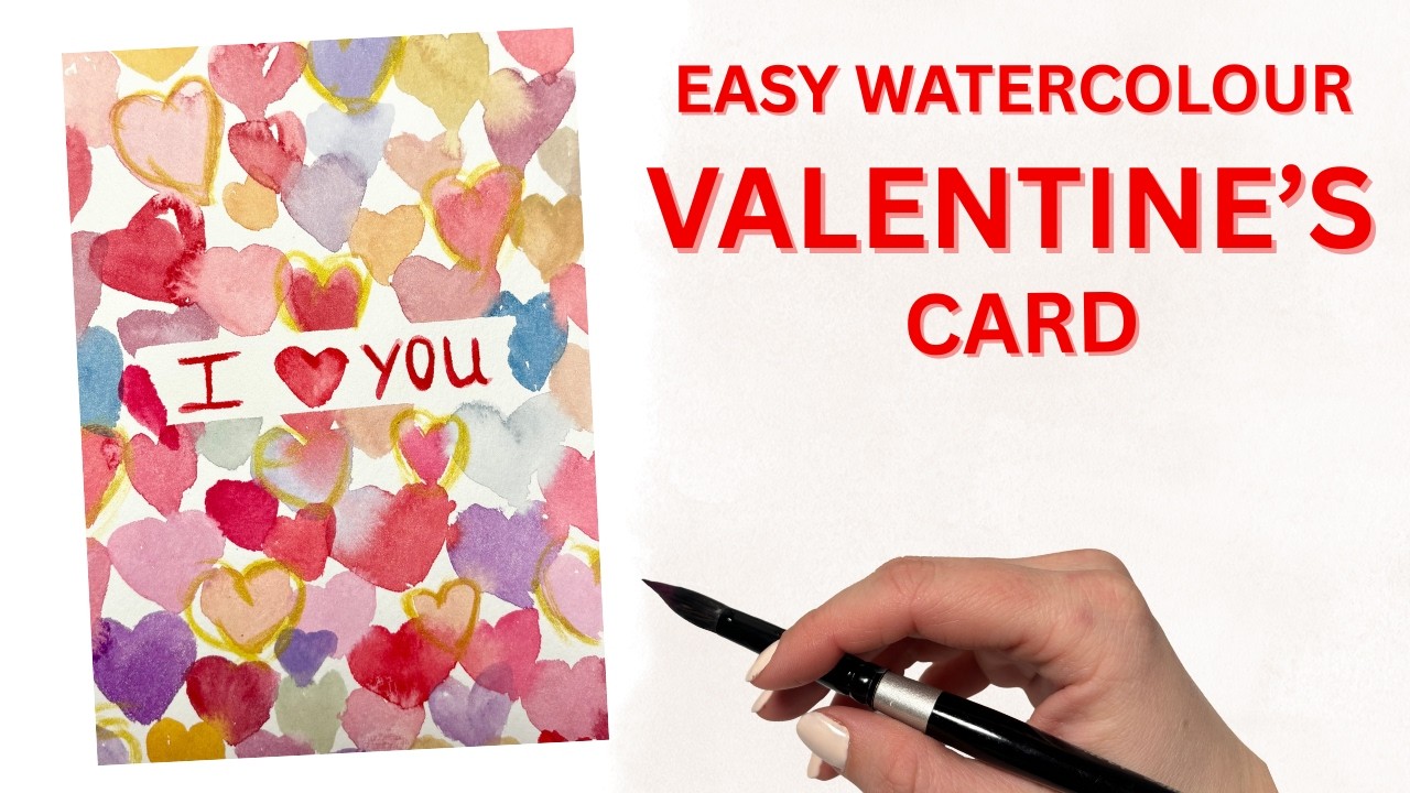 Easy Watercolour Valentine’s Card | Beginner-Friendly Tutorial