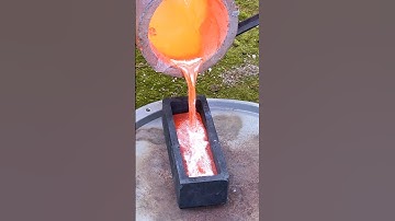 Melting Aluminum Cans into Ingots #hotmetal  #diy #howto