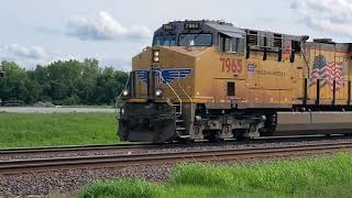 HERITAGE UNIT ALERT! Kansas sub railfanning featuring a catch & chase of UP 1989 leading the ILBG4!