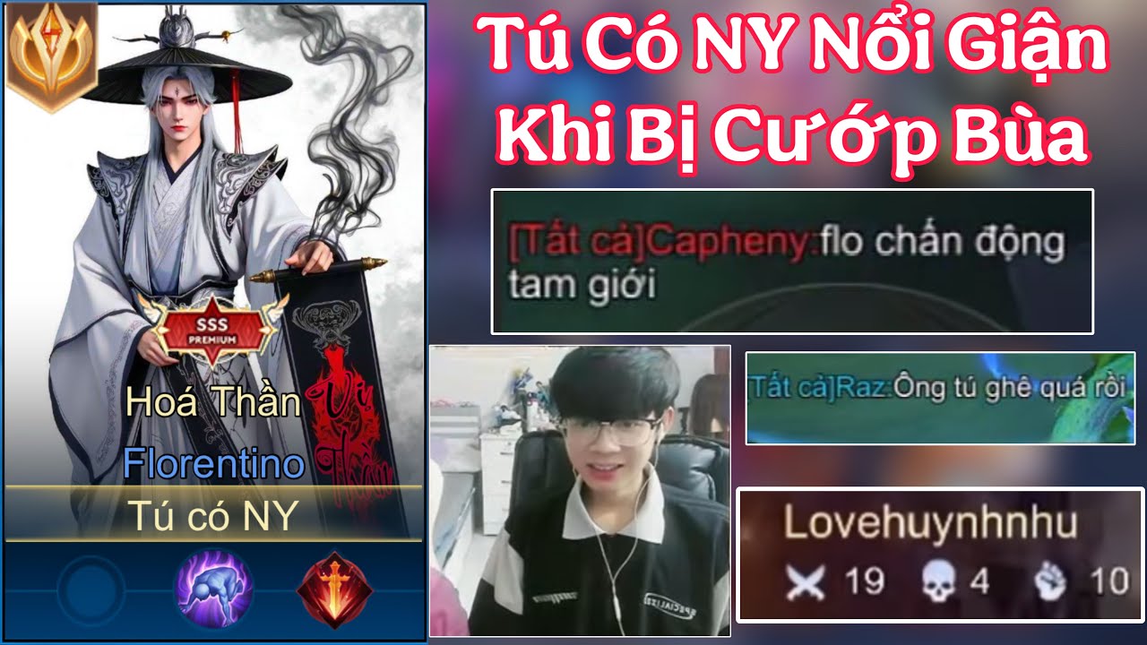 Bị Cướp Bùa Đầu Game Tú có NY Nổi Giận Múa Florentino Cực Khét Khiến AD Team Bạn Ngỡ Ngàng Sợ Hãi