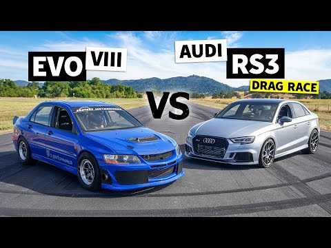 AWD Power Battle: Audi RS3 vs Mitsubishi Evo // THIS vs THAT