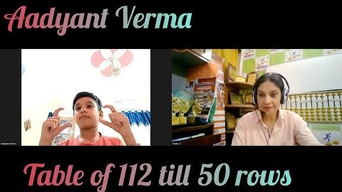 #Abacus#Focus#Tables through Photovisual addition by Aadyant Verma#Tripledigit112x50#Ascentdemo478