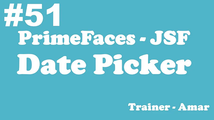 PrimeFaces - JSF Tutorial || Date Picker in PrimeFaces using Netbeans IDE || Part-51