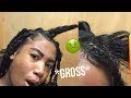 TAKING MY BRAIDS OUT *GROSS* NEW GROWTH??
