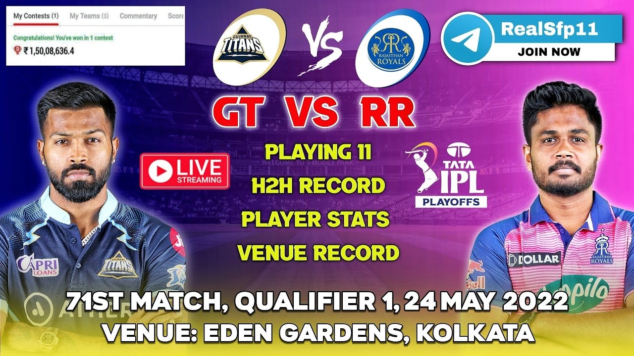 IPL Live GT vs RR Dream11 Prediction GT vs RR Dream11 Team
