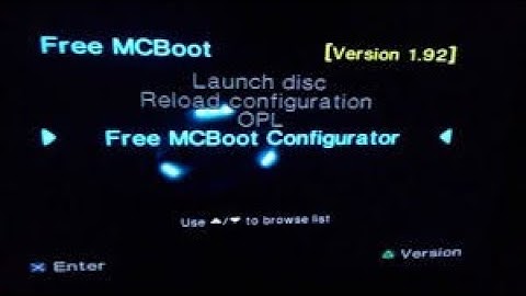 How to set up the menus in Free McBoot FMCB FHMCB