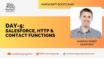 Ampscript Bootcamp   Salesforce HTTP and Contact functions